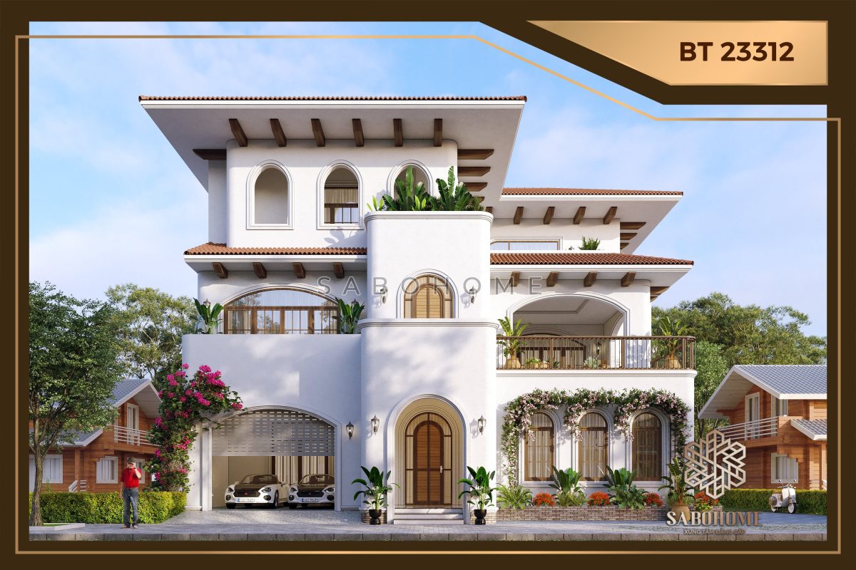 Thể hiện phong cách sống đẳng cấp và đẳng địa với biệt thự địa trung hải 3 tầng độc đáo