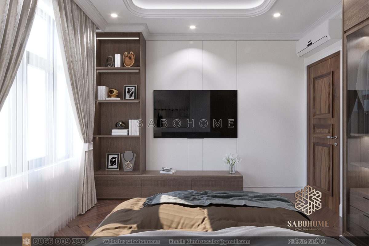 Thể hiện sự lịch lãm và phong cách qua thiết kế phòng ngủ hiện đại, sang trọng tại Sabohome
