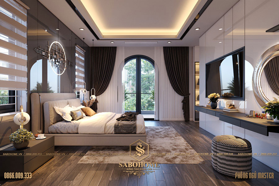 Thiết kế thông minh và hiện đại cho không gian phòng ngủ hiện đại đẹp ngỡ ngàng