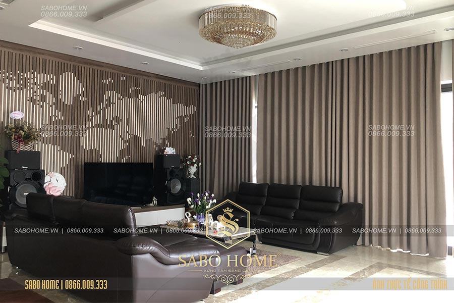 Thi công nội thất phòng khách 40m2 kiểu hiện đại - Sự kết hợp hoàn hảo giữa phong cách và sự tiện nghi