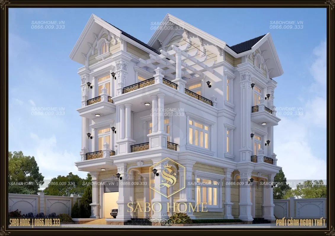 Biệt thự 3 tầng SaboHome - Không gian sống đẳng cấp, nội thất tinh tế theo phong cách độc đáo.
